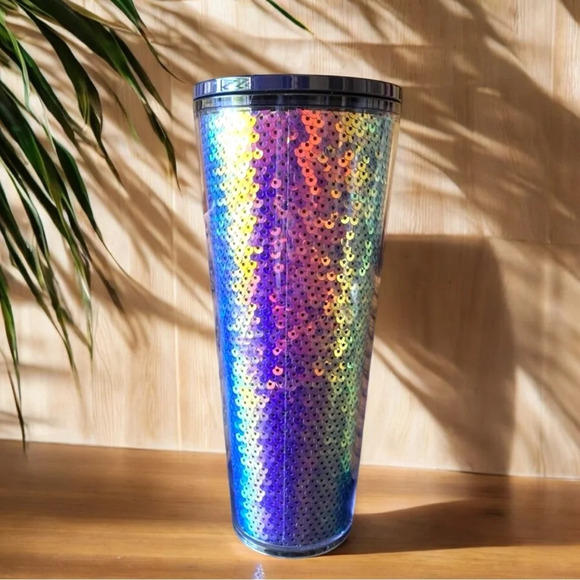 STARBUCKS Limited Edition 24oz Multicolored Sequin Tumbler - Picture 2 of 7